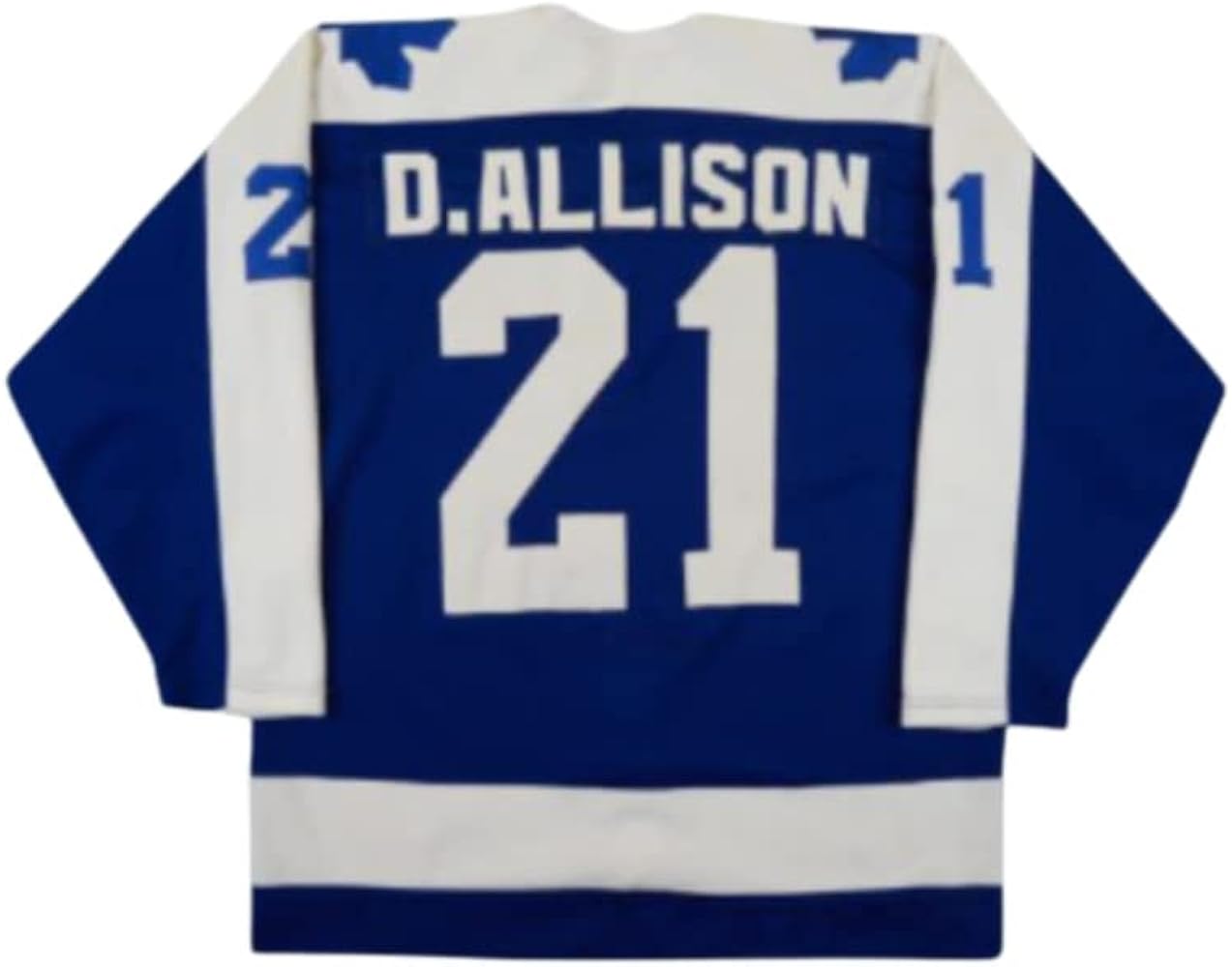 D Allison 21 Newmarket Saints Blue Hockey Jersey Sewn Custom Name